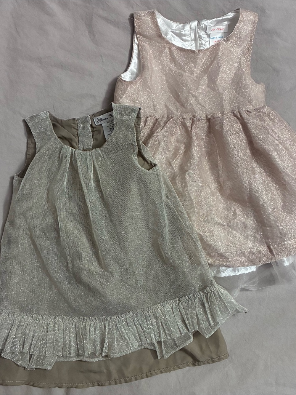 Sparkle Party Dresses - Pink & Champagne Girls' Dresses